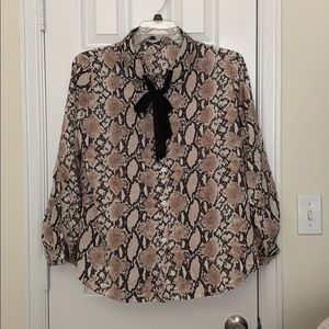 Snake skin  fabric blouse